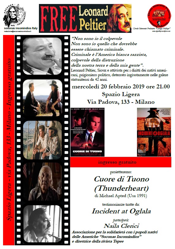 20 febbraio 2019 serata per Leonard&nbsp;Peltier