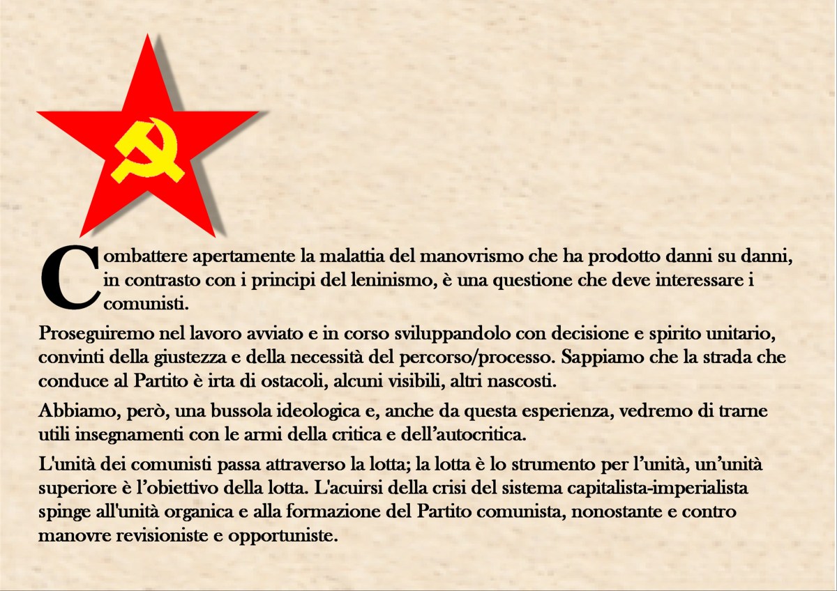 Contro il manovrismo, patologia cronica del&nbsp;revisionismo