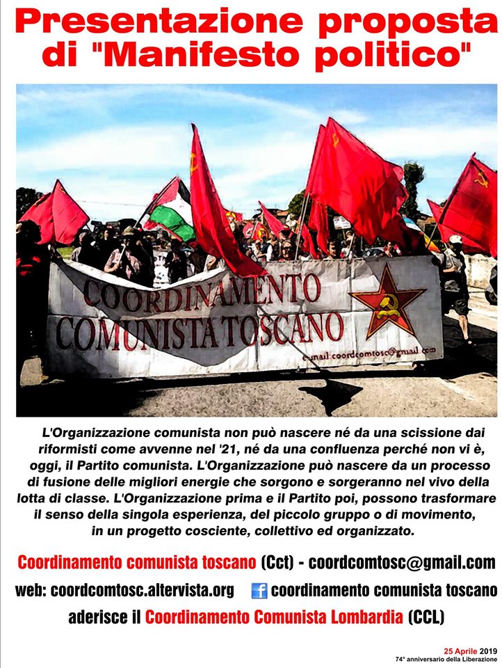 Presentazione del “manifesto politico” a Massa – Unione di Lotta per il ...